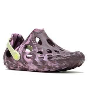 Merrell Women’s Purple Pink Marble Hydro Slide with Green Strap